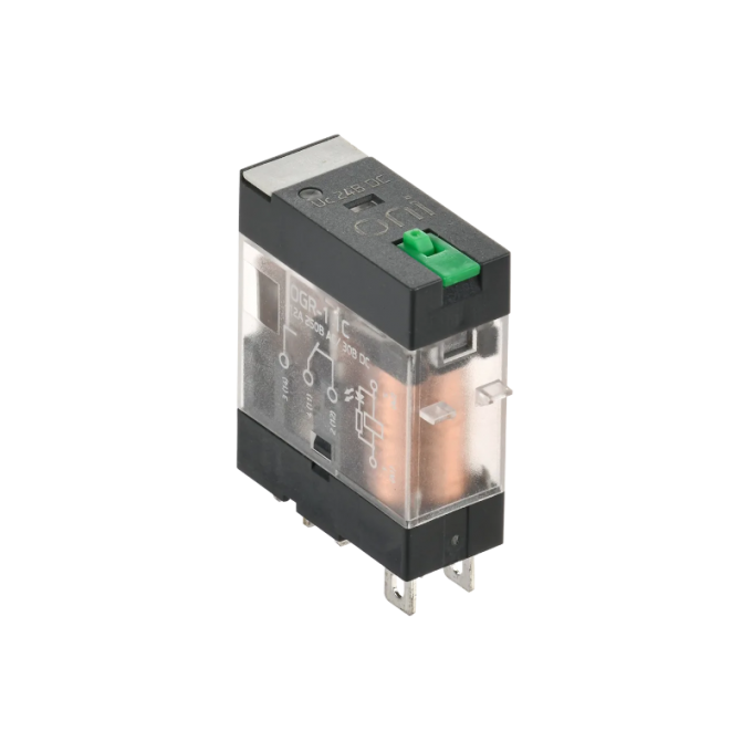 OGR-1 1C 24В DC Реле общего назначения со светодиодом и тестовой кнопкой ONI 0,021 12,6x40x28,8 OGR-1-1C-24B-DC-CO-CBETODIODOM