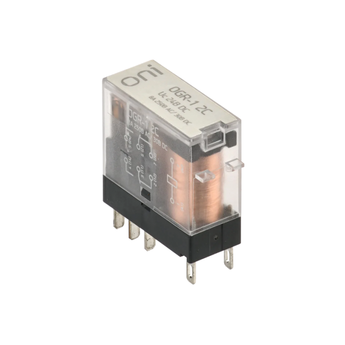 OGR-1 2C 24В DC Реле общего назначения ONI 0.021 12,6x40x28,8 OGR-1-2C-24B-DC