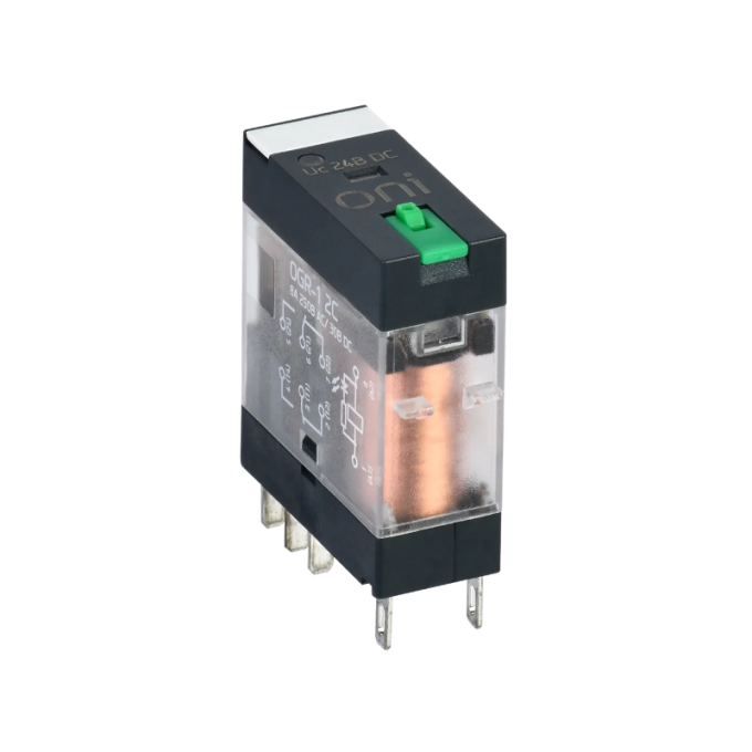 OGR-1 2C 24В DC Реле общего назначения со светодиодом и тестовой кнопкой ONI 0,021 12,6x40x28,8 OGR-1-2C-24B-DC-CO-CBETODIODOM