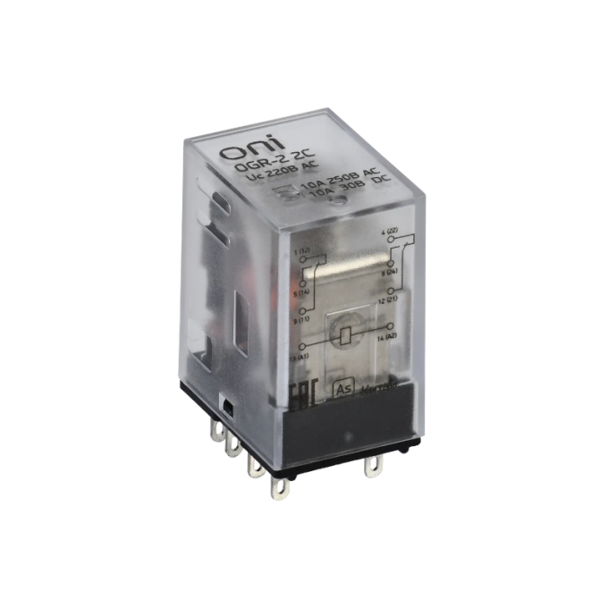 OGR-2 2C 220В AC Реле общего назначения ONI 0.035 21x42x27.5 OGR-2-2C-220B-AC