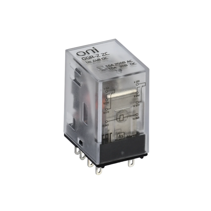 OGR-2 2C 24В DC Реле общего назначения ONI 0,035 21x42x27,5 OGR-2-2C-24B-DC