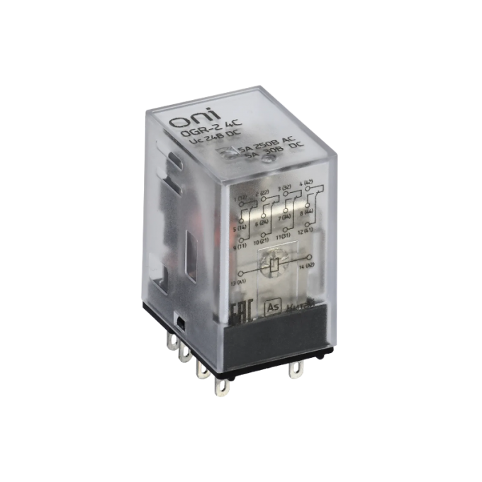 OGR-2 4C 24В DC Реле общего назначения ONI 0,035 21x42x27,5 OGR-2-4C-24B-DC