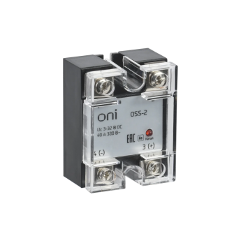 OSS-2 25А 380В AC 3-32В DC Реле твердотельное ONI 0,1 44x57,5x33,5