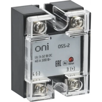 OSS-2 60А 380В AC 3-32В DC Реле твердотельное ONI 0,1 44x57,5x33,5