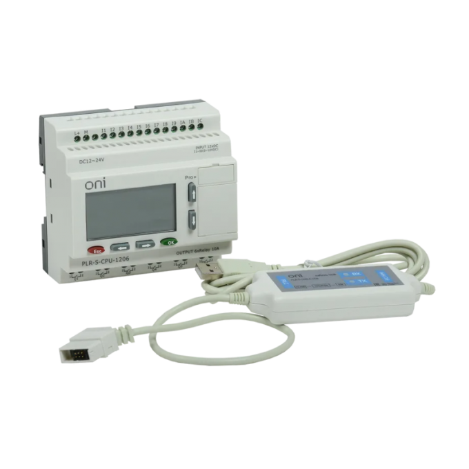 PLR-S. Стартовый набор 24В DC Логическое реле ONI 12 входов USB RS-232 PLR-S-STK-1206R-DC-BE